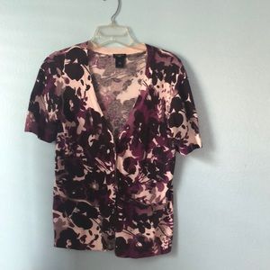 Cute short sleeve cardigan sweater